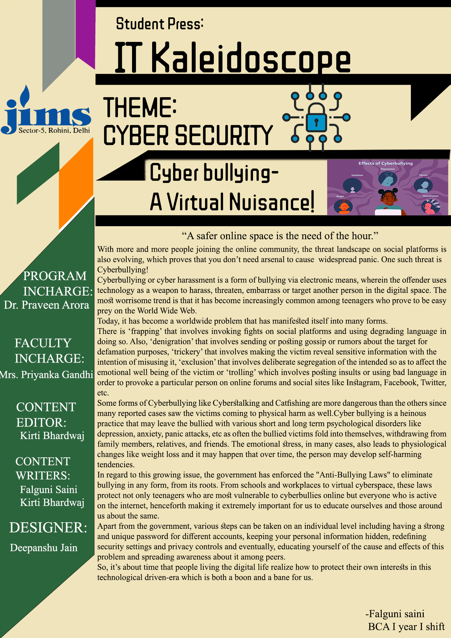 JIMS IT Flash Newsletter Technology in Glimpse