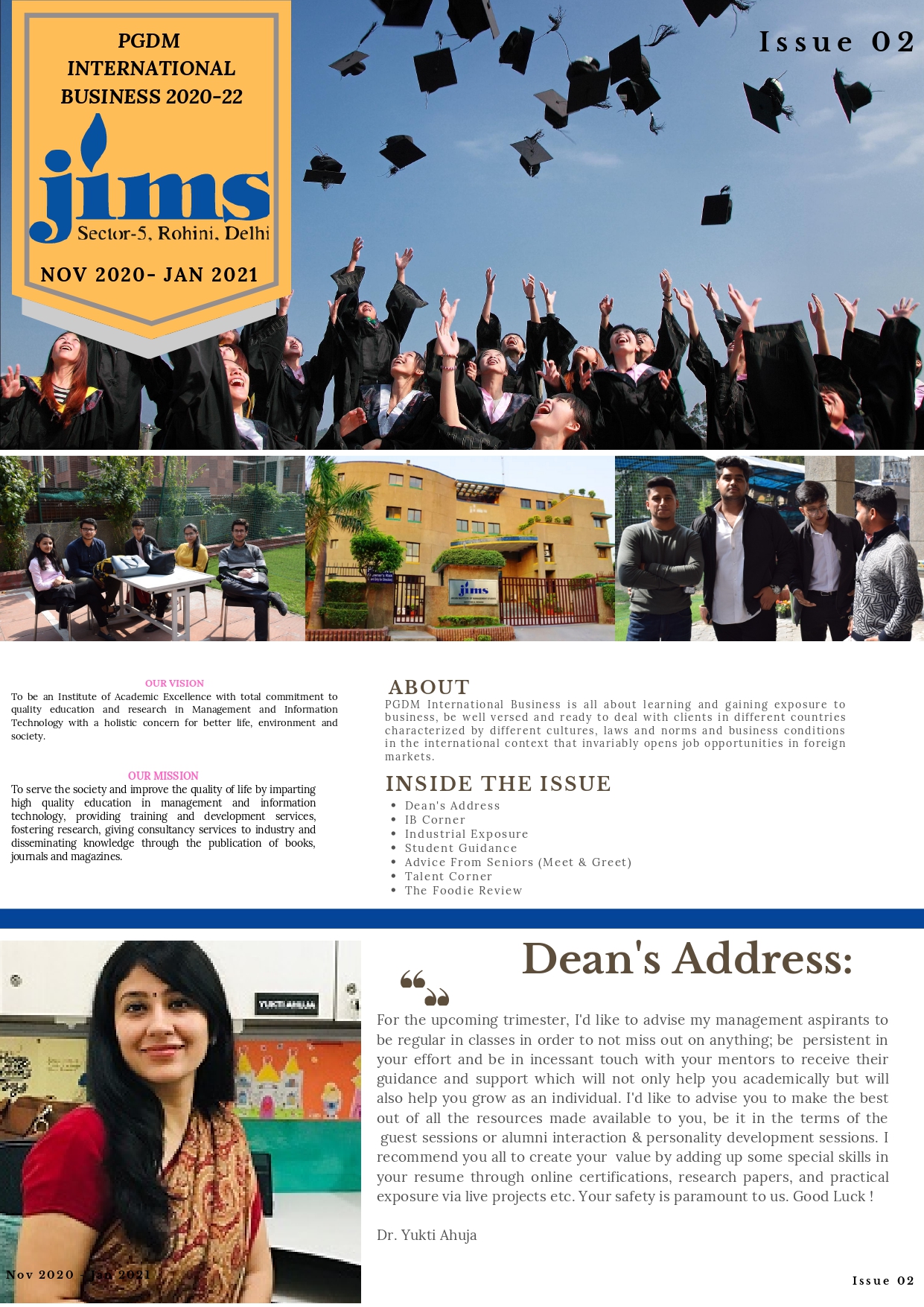 JIMS PGDM-IB(2020-22) Online newsletter [Trimester-II]