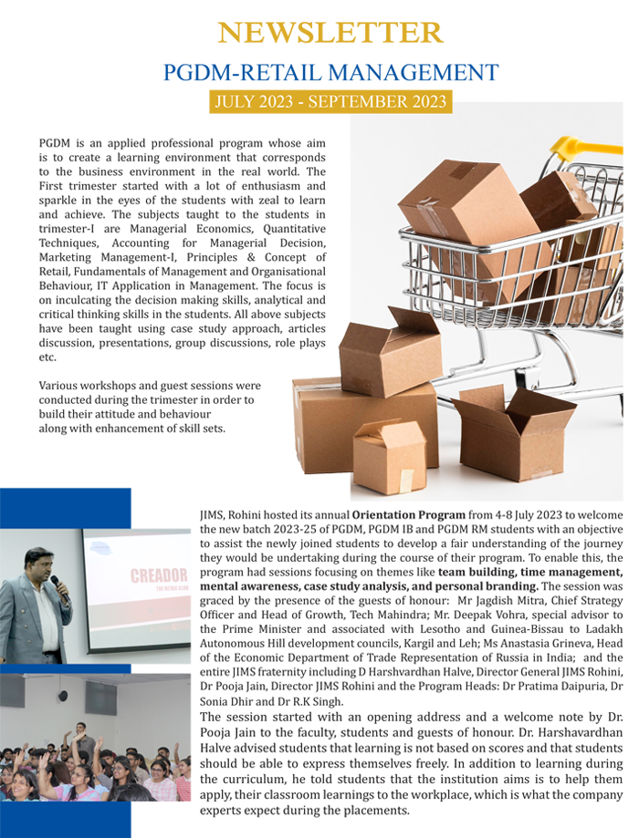Retail e-Newsletter [July-September 2023]