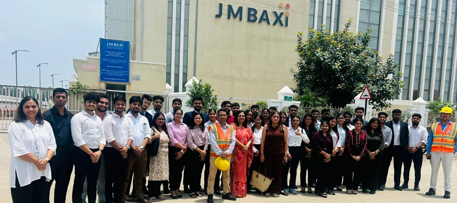 JIMS cohort touring ICD Sonipat yard.