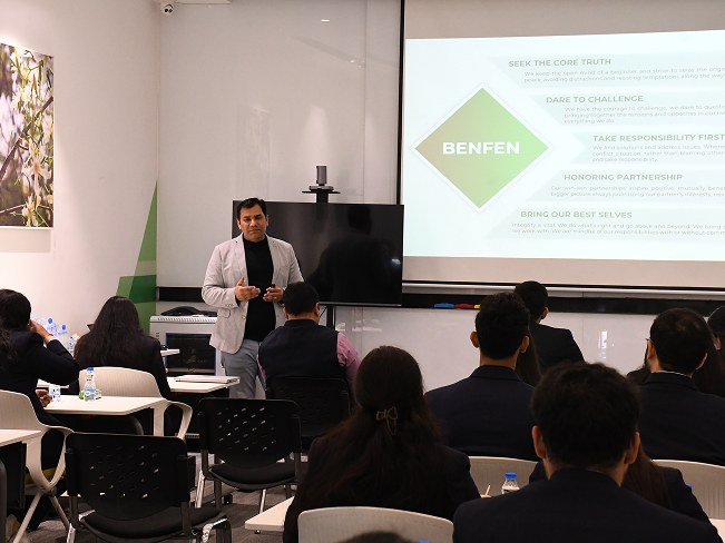 students observing assembly line