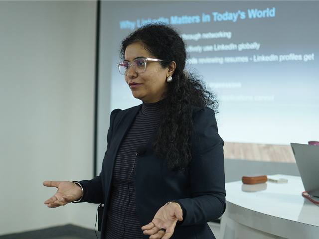 guest speaker addressing students